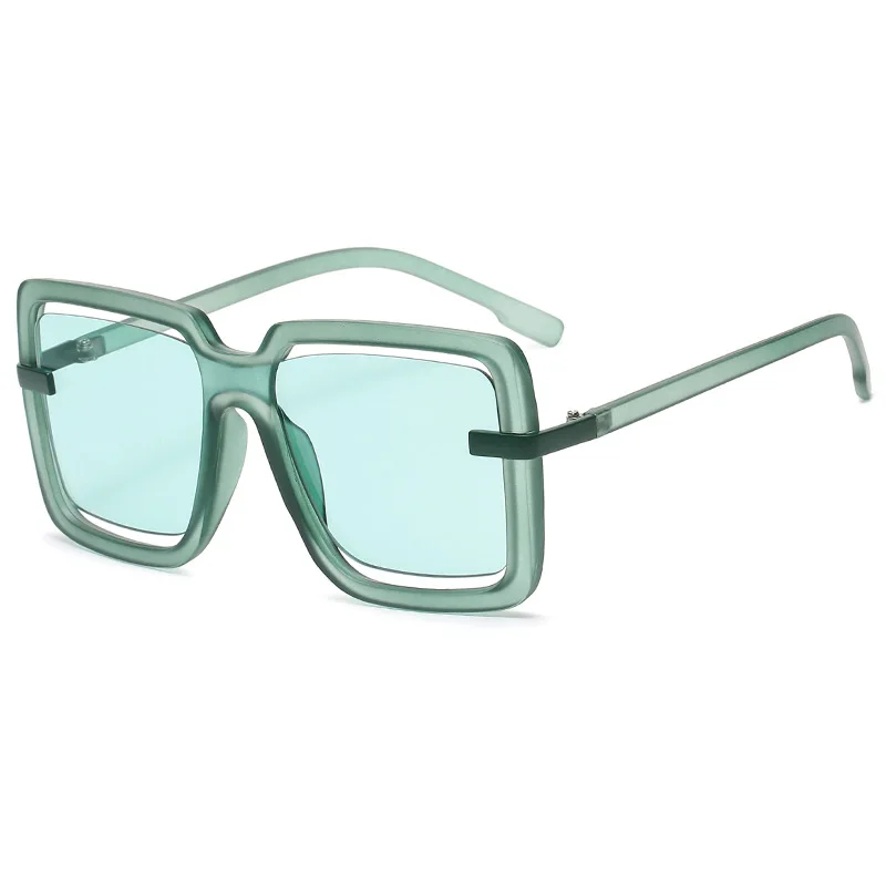 

New Fashion Square Big Frame Shade Women Oversize Designer Famous Brands Luxury Sunglasses