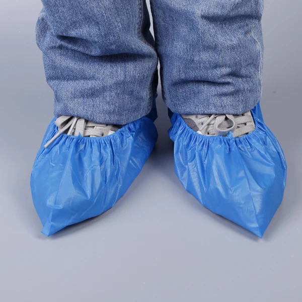 轻质防水 cpe 蓝色鞋套