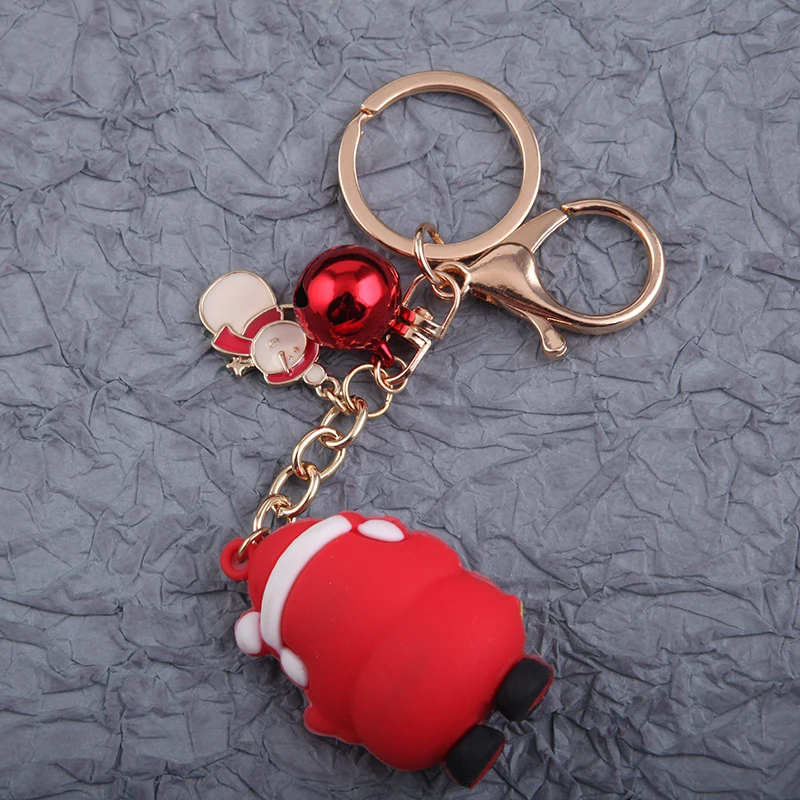 
JOJO OEM/ODM Fashion Custom Xmas Resin Snowman Festival Children Charm Kids Keychain 