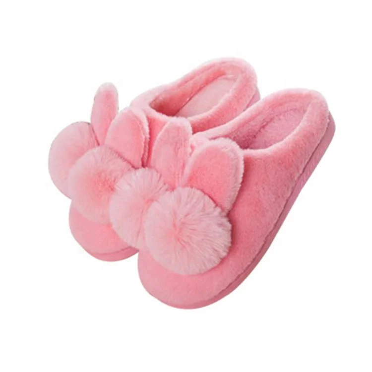 

New fashion plush rabbit cute slippers for women