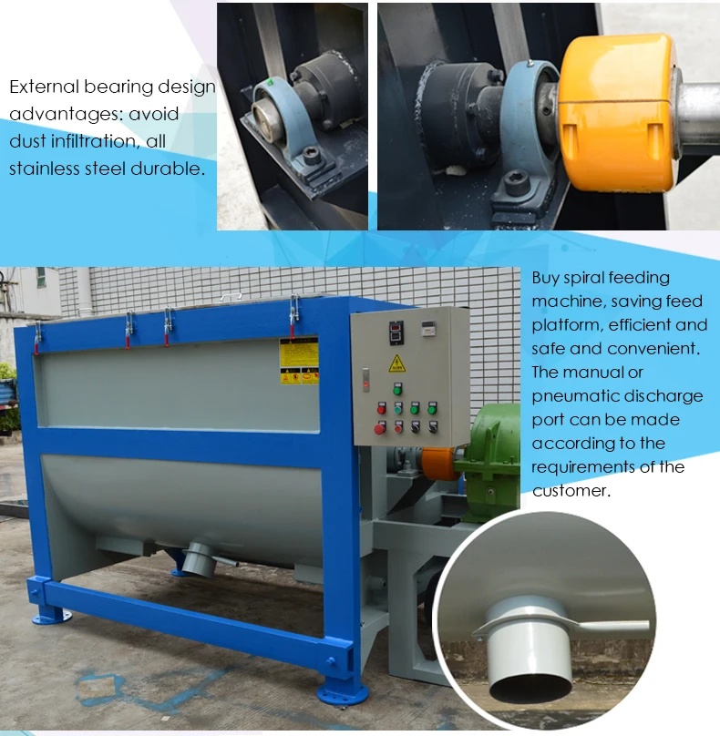 Commercial Mushroom Compost Soil Mixer Tank Fungus Substrate Mixing