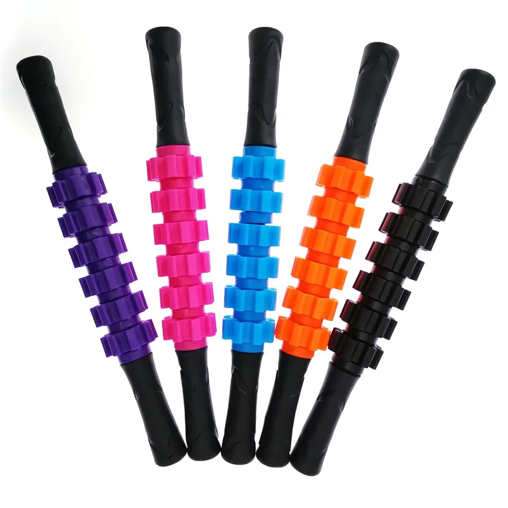 

6-7-8-9 gears round ball rollers gym fitness muscle massage stick for muscle massing after workout, Diferente ciolor