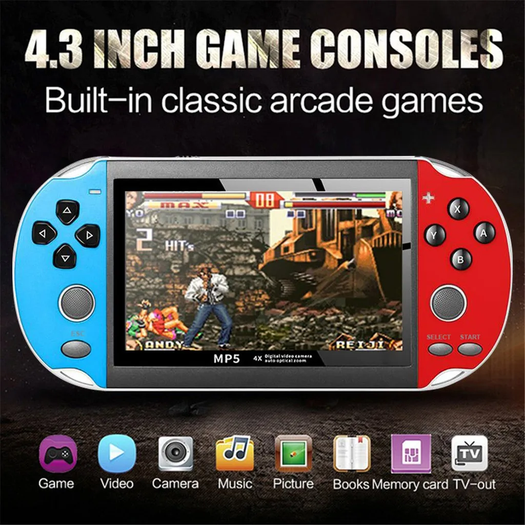 Handheld Game Console 4 3 Inch Screen Mp4 Player Video Games 8gb Support For Psp Game Camera Video Buy Handheld Game Console Video Game Console Game Handled Product On Alibaba Com