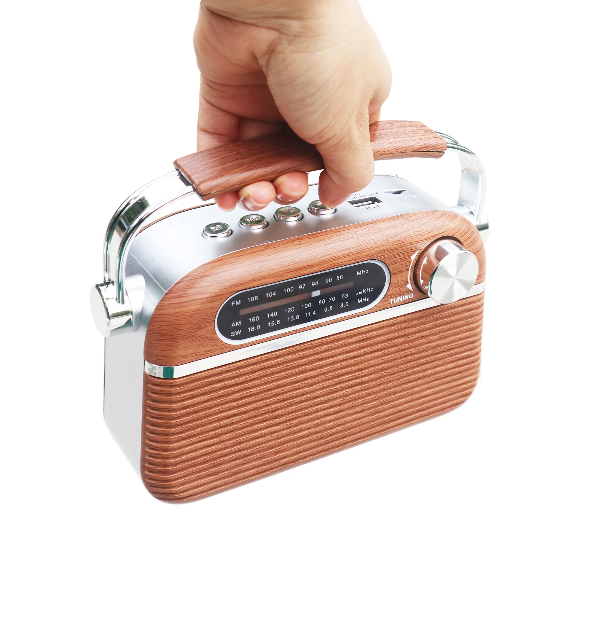 

wholesale vintage home wooden retro radio with USB TF card One-stop Sevice OEM ODM dropshipping radio