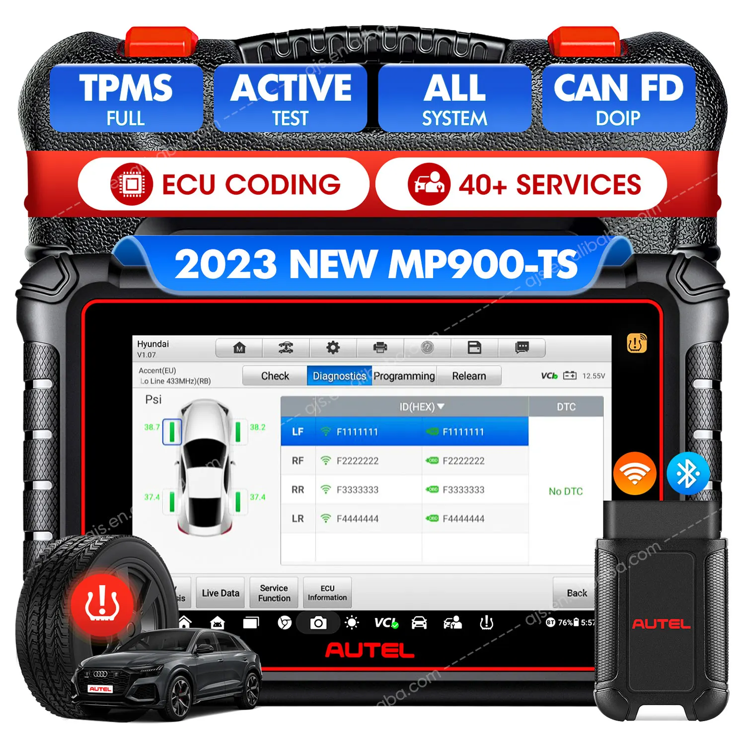 

Autel MaxiPRO MP900 TS Vehicle OBD2 Scanner MP 900 Auto TPMS Sensor with VCI Full System MP808 MP900TS Car Diagnostic Tools