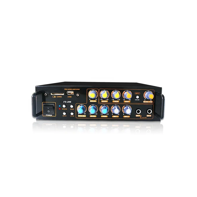 Best And High Quality  Professional Audio Mixer Digital Echo Karaoke Amplifier With Remote Control
