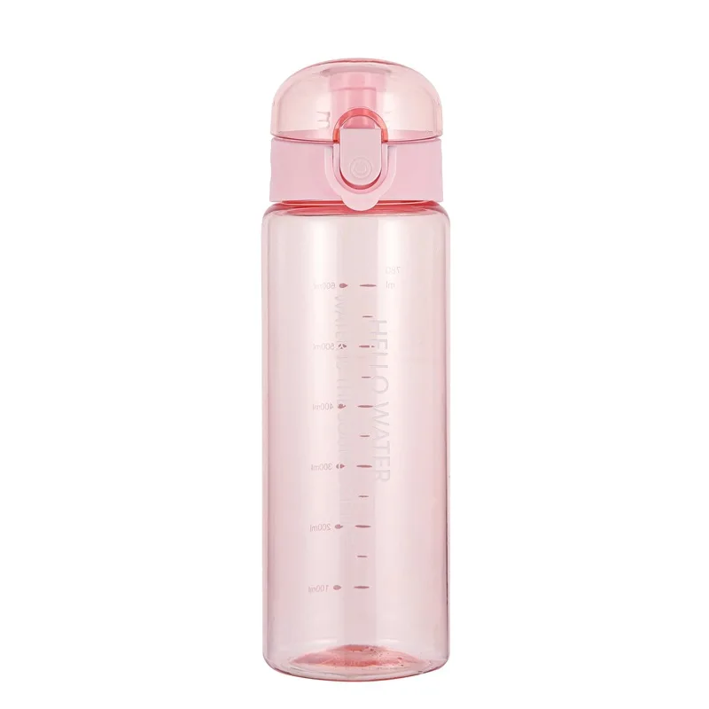 

New plastic portable handy cup Student outdoor fitness bottle Women's summer sports children's cups, 4 colour