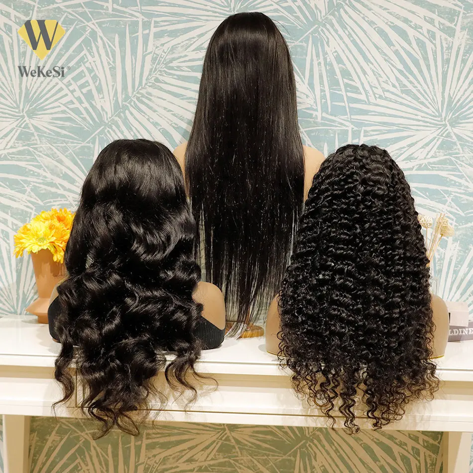 

150% 200% Density Lace Human Hair Wigs For Black Women,Wholesale Brazilian Virgin Hair Transparent Lace Frontal Wig