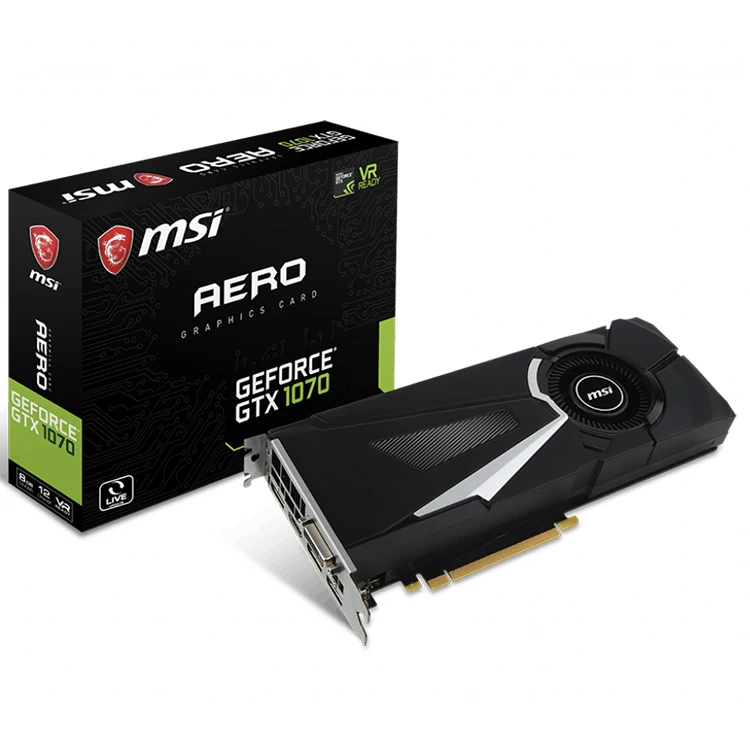

MSI NVIDIA GeForce GTX 1070 AERO ITX Mini 8G Used Desktop Gaming Graphics Card with 8GB GDDR5X Memory Support OverClock