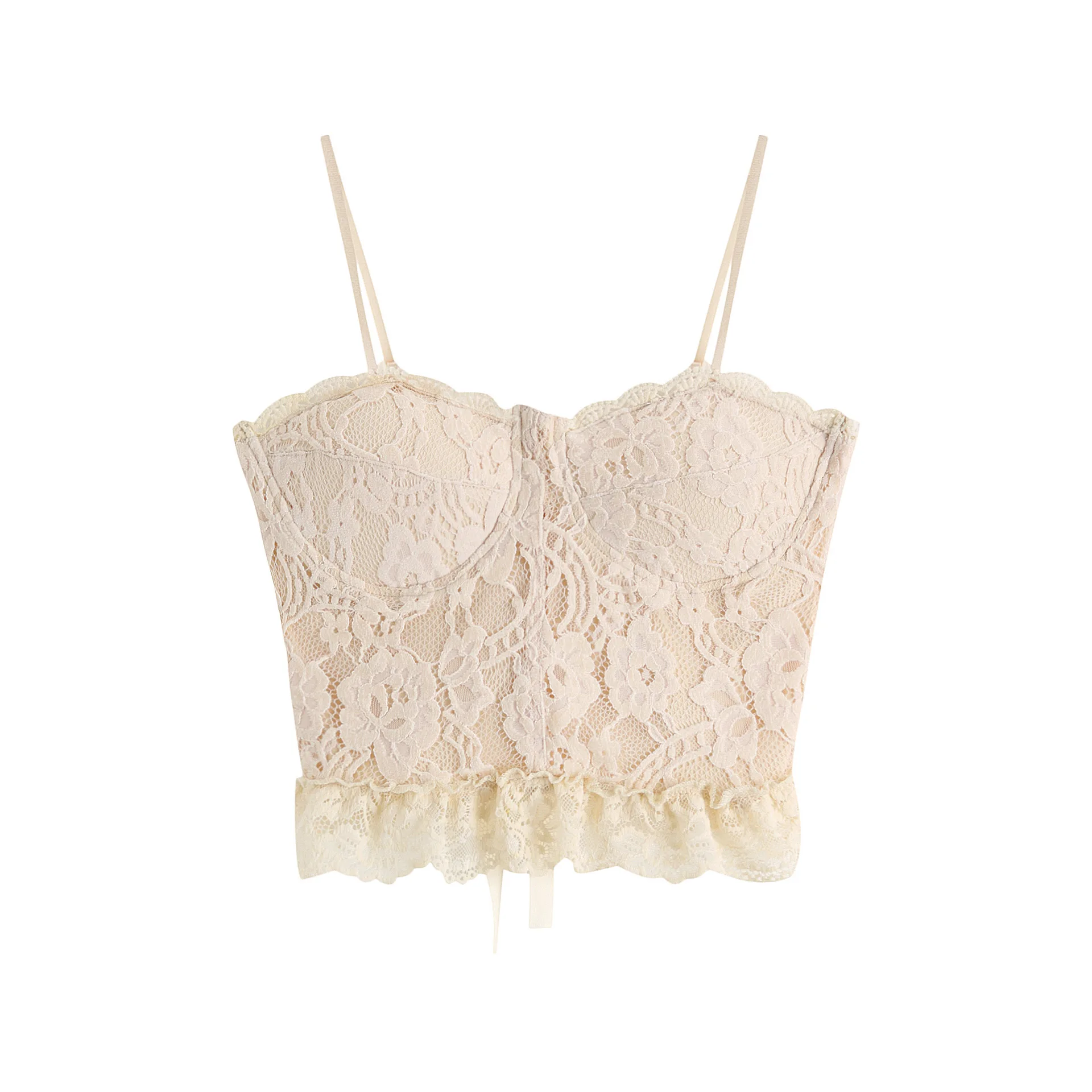 

Wholesale High Quality fashionable Lace Button women lace crop top, As picture