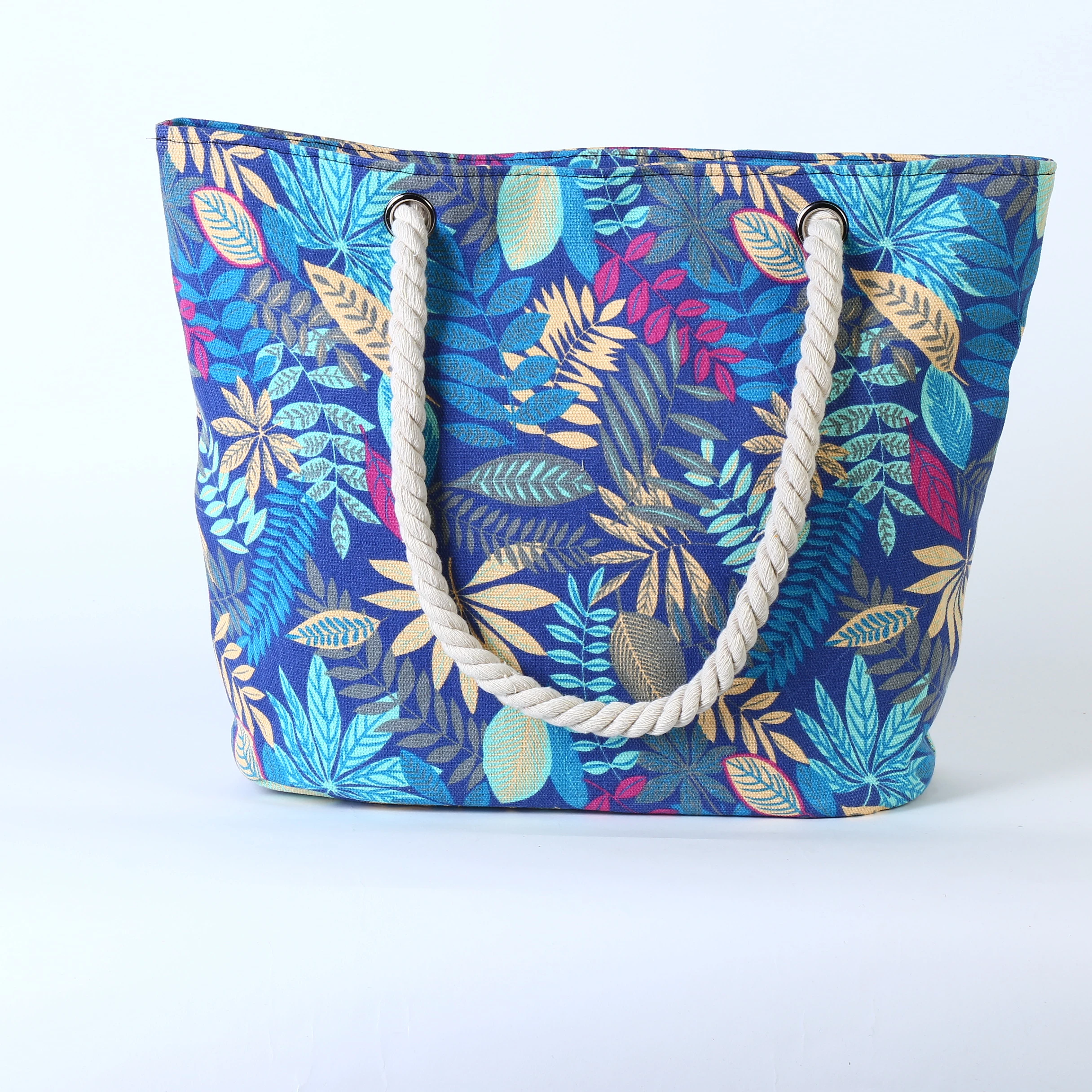 

Cheap Fashionable Designer Full Color Printing Handbag Larger Women Canvas Tote Beach bag, Multi