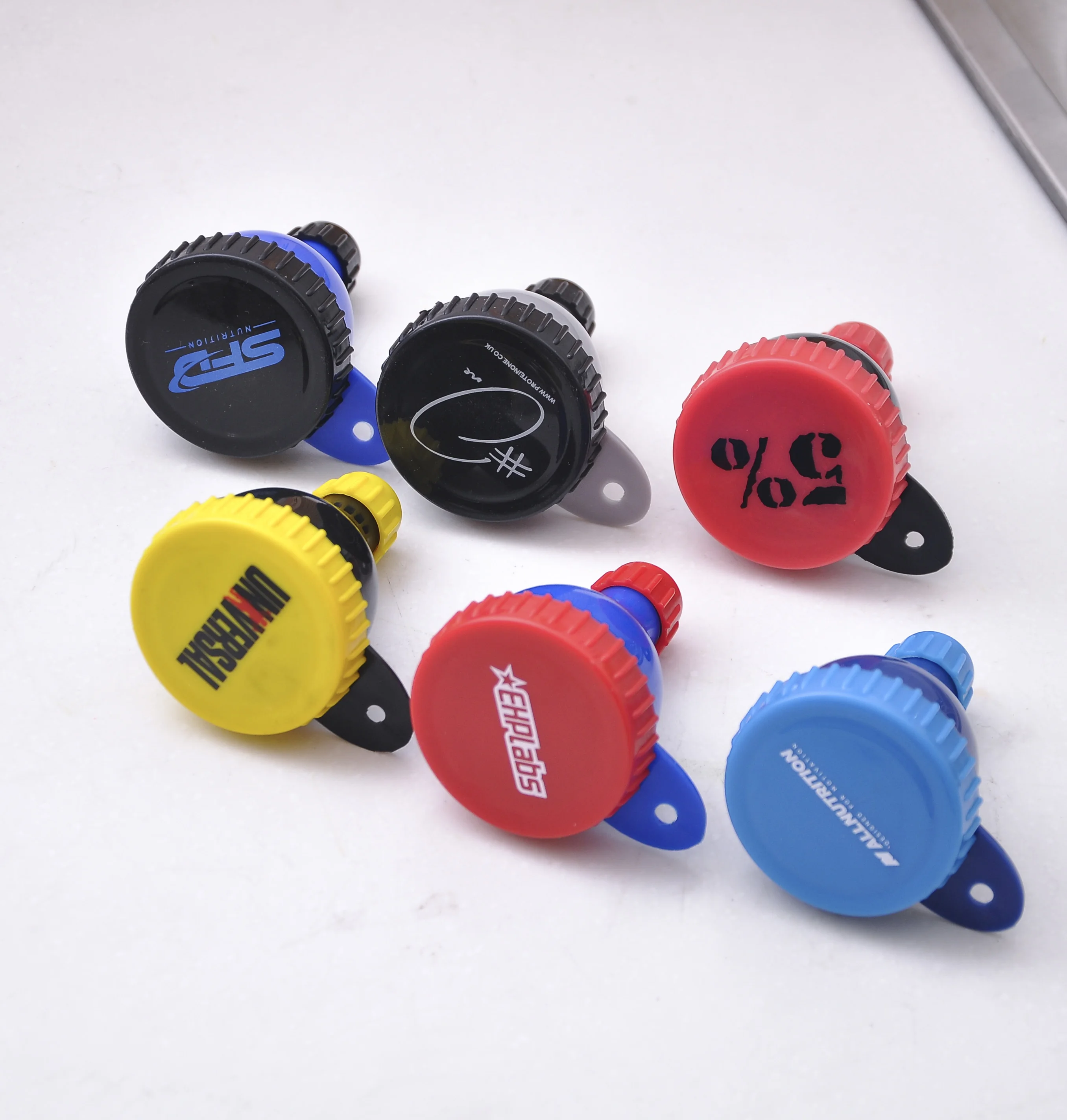 

protein powder bottle with funnel and many colors for your choose accept private logo, Black, red, blue , yellow....
