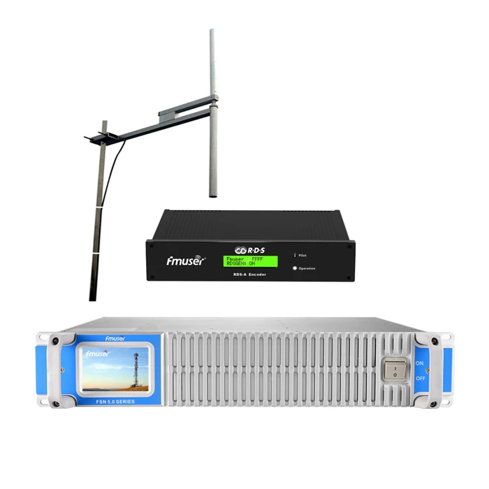 

FMUSER 300Watt 350Watt FM Broadcast Transmitter+FU-DV2 Antenna+Cable Set With Digital RDS Encoder Radio Data System Encoder