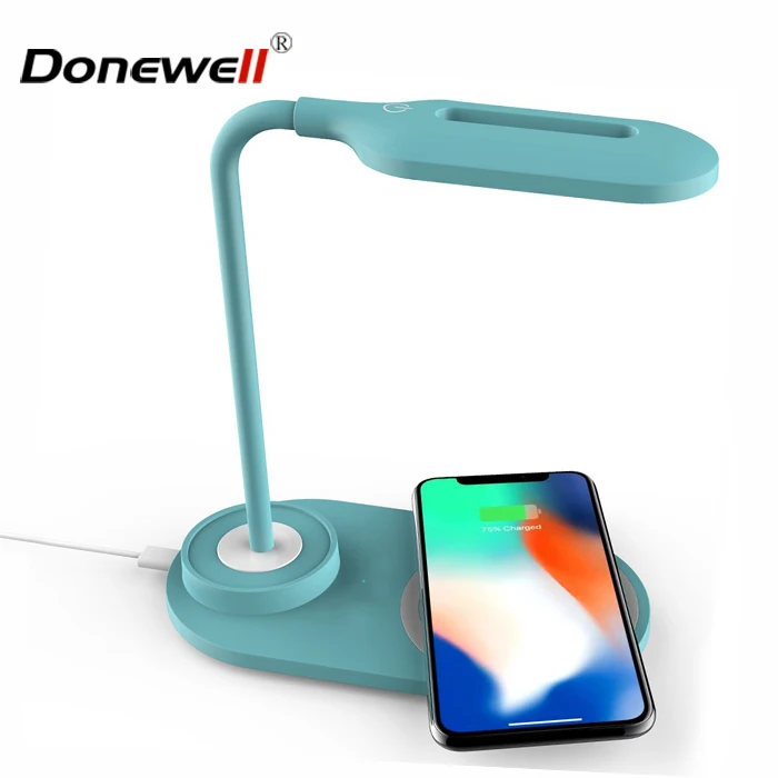 

2020 New Amazon Hot Selling Wireless Charger With LED Night Light Lamp Table Lamp Chargers, White