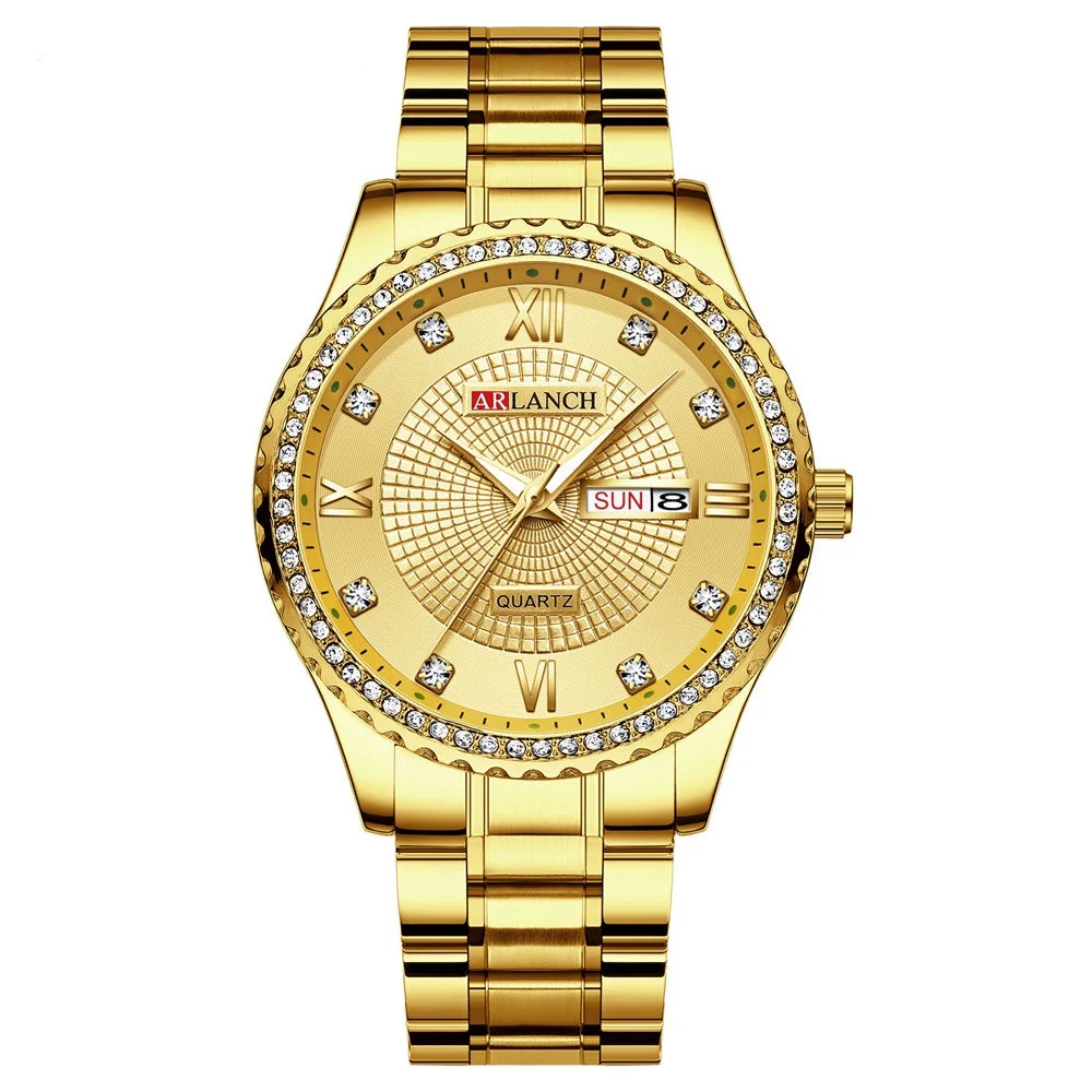 

ARLANCH A315 Quartz Men Watch Relogio Feminino Top Brand Luxury Class Watch Gold Quartz Gift Clock Dress Wristwatch, 5 colors