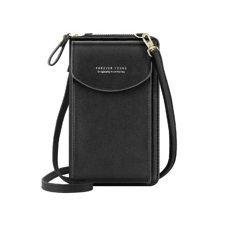 

PU Leather Casual Cellphone Wallet Phone Pouch Crossbody Phone Bag with Shoulder Strap for Women Girl