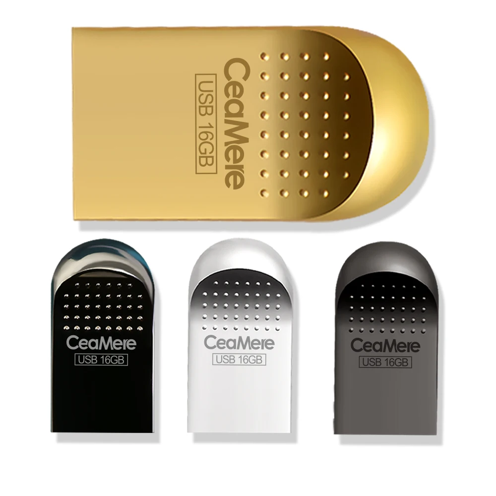 

Ceamere brand OEM Logo USB2.0 3.0 Flash Drive 2GB 4GB 8GB Car Speaker Pendrive 16GB 32GB 64GB Computer U Disk, Gold sliver black dray grey