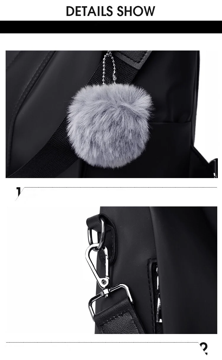 New Multifunctional Leisure Travel Nylon Large - capacity Anti - theft Backpack For Women