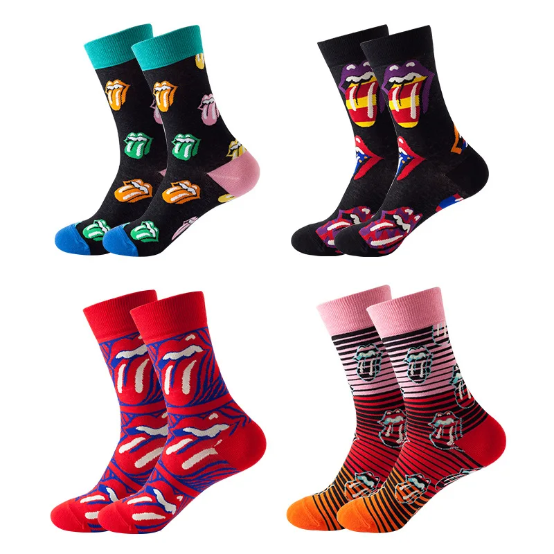 

JR-141 Mens High Quality Socks Retro Cotton Stripes Socks Colorful Bunch, Custom color