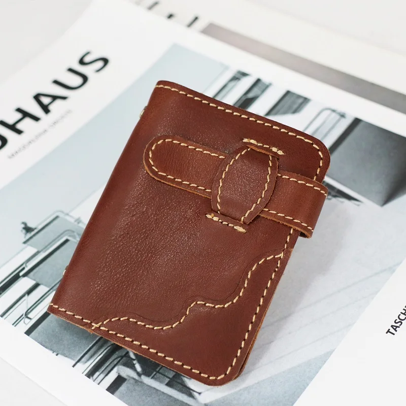 

2021 New Arrival Genuine Leather Wallets Leather Card Holder Wallet For Men, Brown
