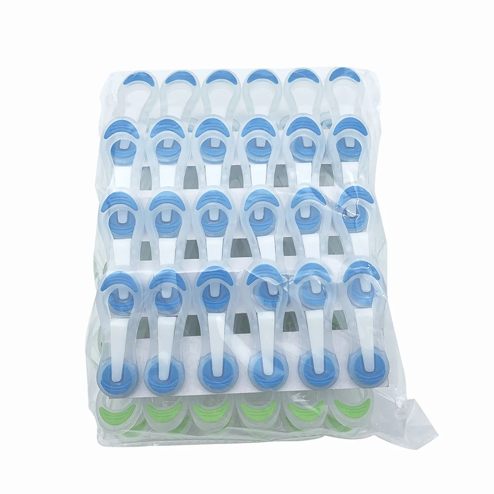 
18pcs/bag Plastic Clothes Clip 7.0cm Colored Clothespins Heavy Duty Clothes Pegs with Plastic Spring Not Rusty & Powerful 
