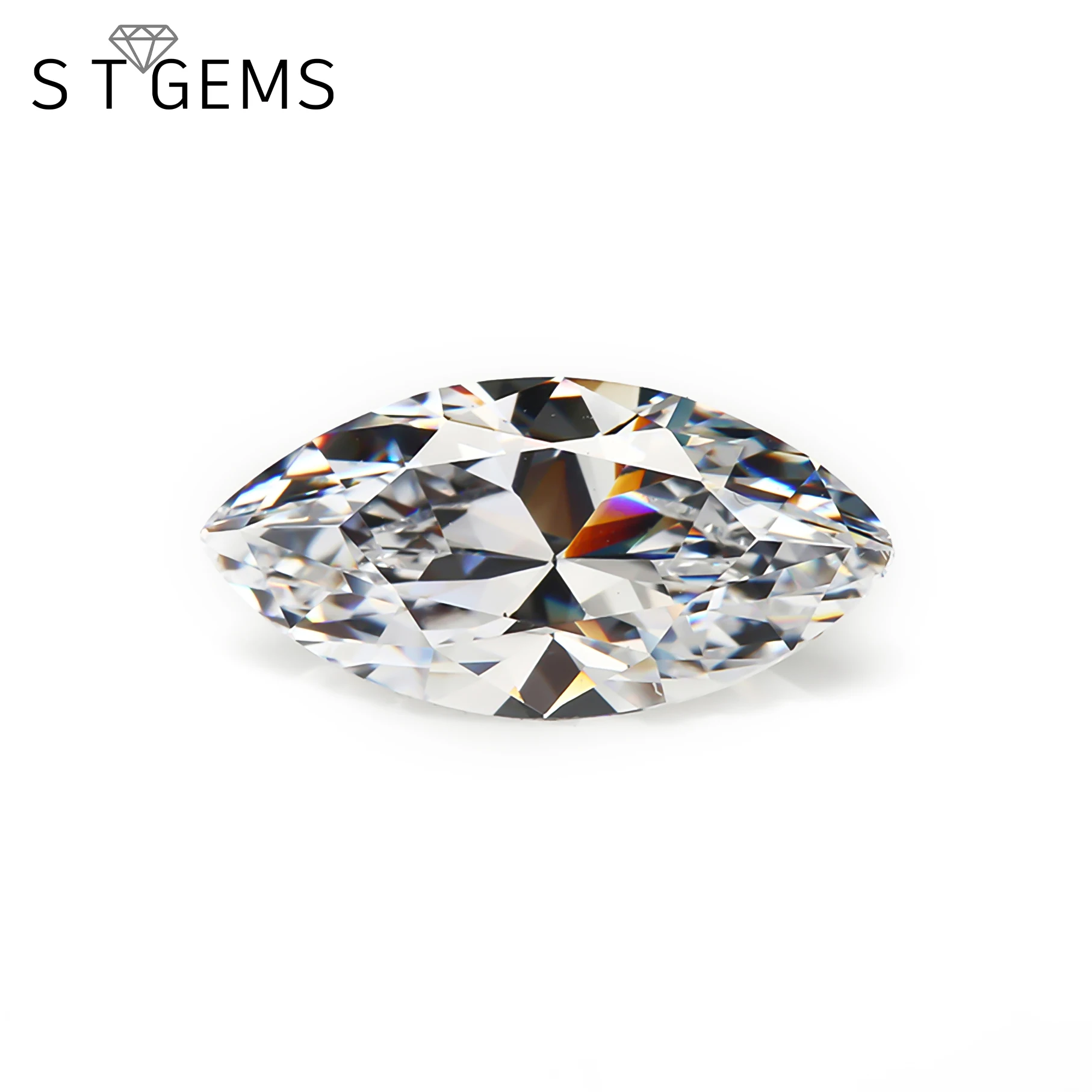 Wholesale Ready to Ship 1000 Pcs Marquise Shape CZ Loose White Large Cubic Zirconia Stones for Jewelry