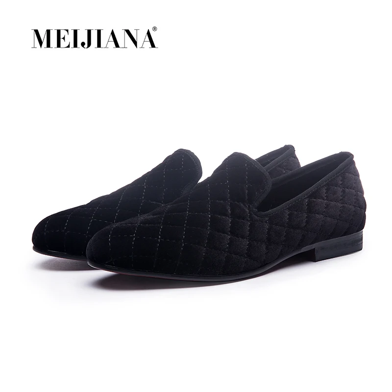 

MEIJIANA Brand Men Loafers Handmade Comfortable Casual Shoes Free Shipping Spring and Autumn Simple Velvet Plaid Outdoor Shoes