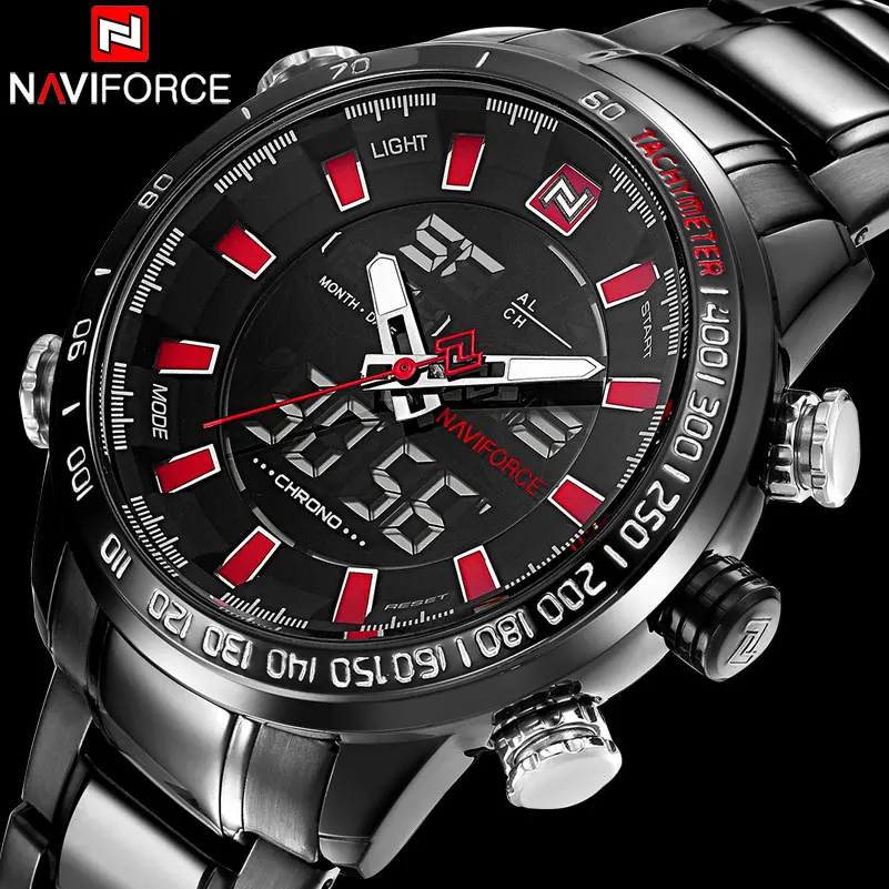 

naviforce watch 9093 relogio masculino top luxury Wristwatches relojes hombre men digital watches navy force factory