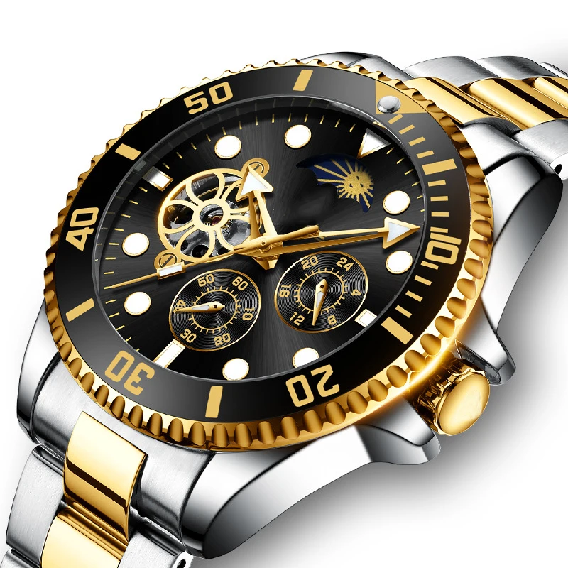 

luxury wrist watch stainless steel band mechanical mens luxury Automatic watches in wristwatches