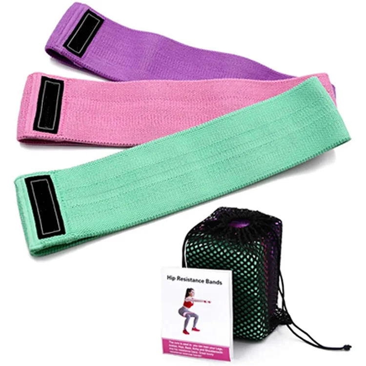 

Anti Slip Fabric Booty Workout Hip Exercise Bands Elastic Circle Resistance Fitness Band, Black pink gray