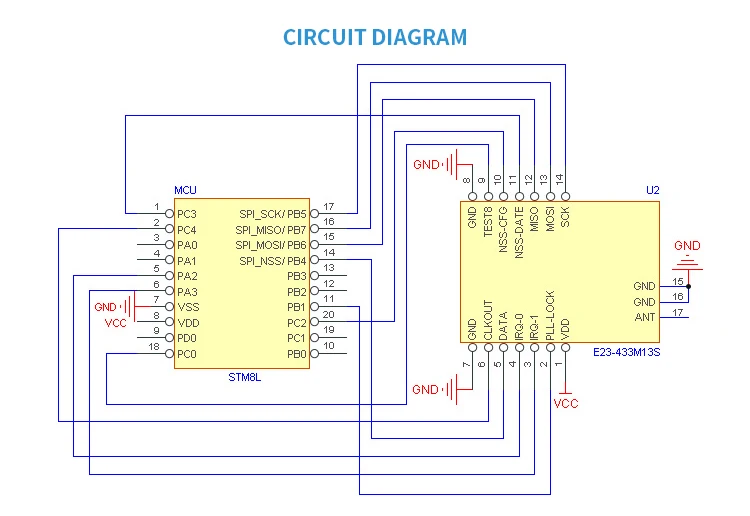 Cleqee-2 E23-433M13S SX1212 Wireless Transceiver 20mW 433 MHz IPEX SMD Wireless Transmitter 433MHz  RF Module