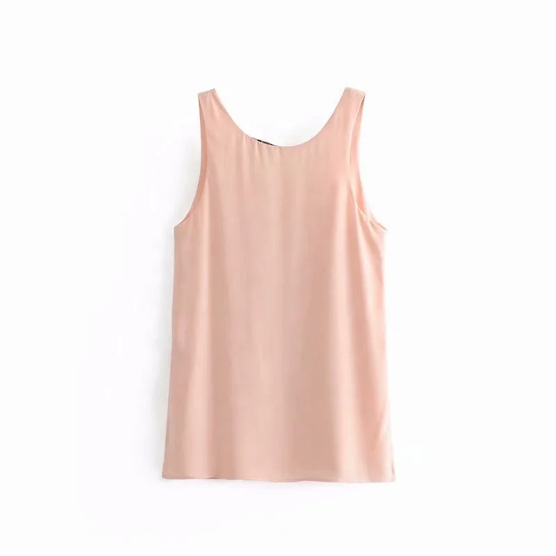 

Customized high quality summer casual style women comfortable white pink tunic tops