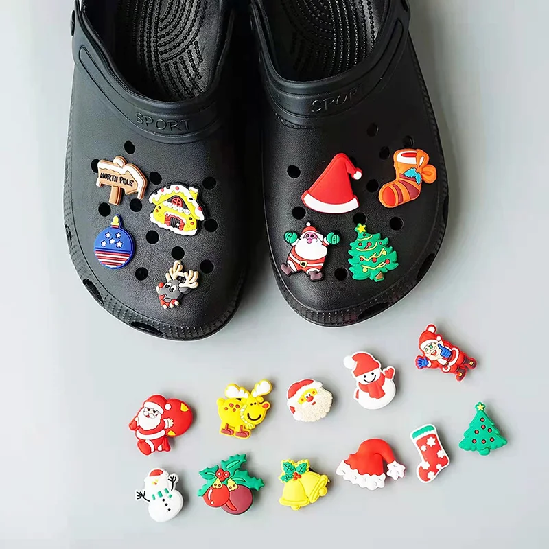 

Wholesale Cheap Cartoon Christmas PVC designer Custom Shoe Charms for Accessories