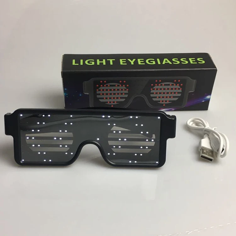 
Recharged Glow Light led party glasses flashing display led luminous glasses for happy new year 