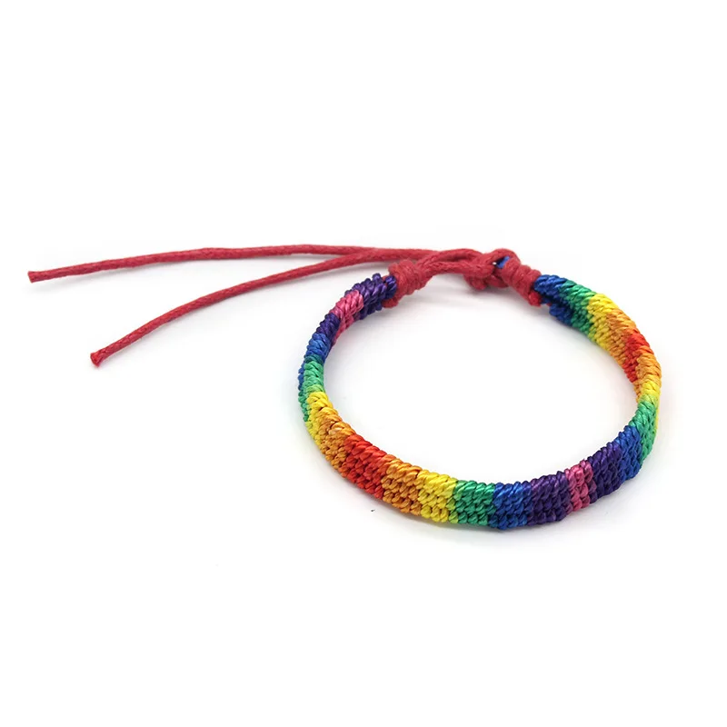 

Wholesale Ethnic Multicolor Bohemian Rainbow Handmade Unisex Bracelet And Rope