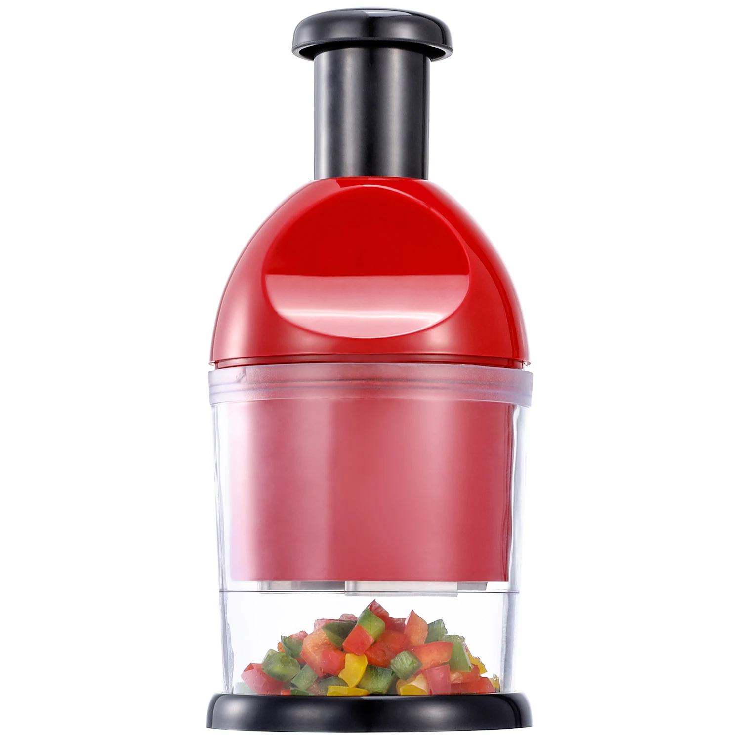 

Grinder onion chopper multifunctional mini blender hand pat vegetable chopper, White, red, chromed