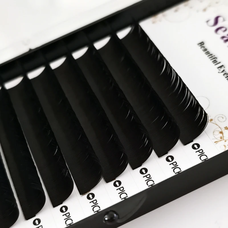 

2021 Qingdao Beauty lashes extensions classic lash extension eyelash vendor customized boxes, Natural black