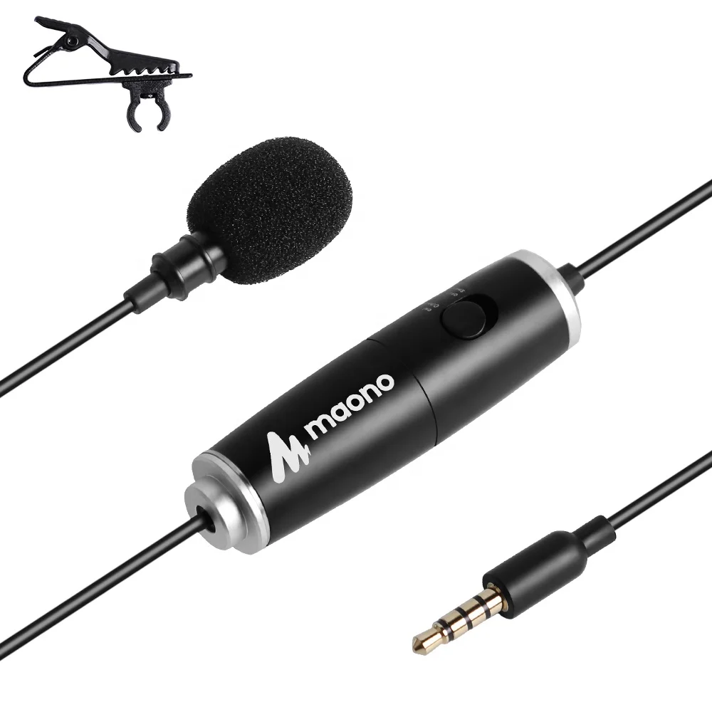 

MAONO 3.5mm plug professional Omnidirectional pin microphone, Black