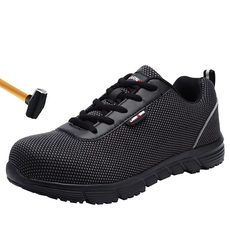 

2022 Steel Toe Safety Shoes for Men Lightweight Breathable Work Shoes Men's Security Protective Sneaker