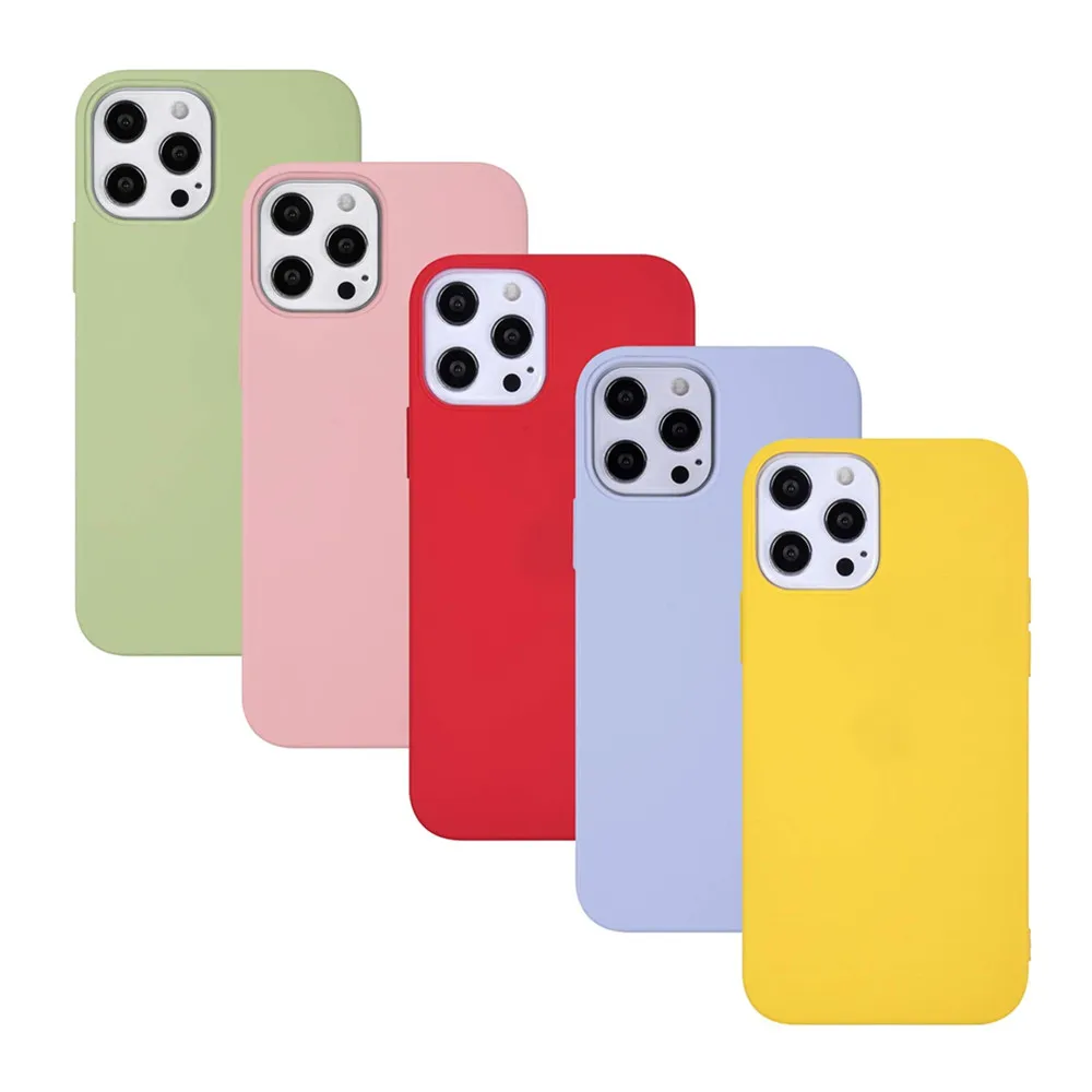 

Cheap Silicone True Color Phone Case for iPhone 13 Pro Max X 11 Matte Soft TPU Phone Cover for iPhone 8 12 Pro, 16 colors optional