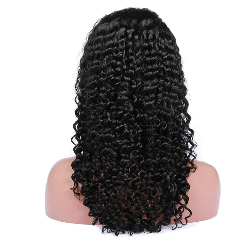 

Premier Factory wholesale cheap good quality deep curly 100% human hair full lace wig with pre-plucked hairline