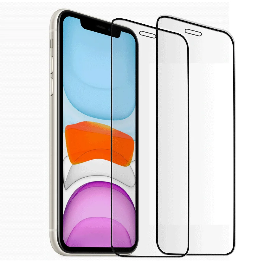 2 Packs 6d Full Curved Screen Protector For Iphone 11 Xr,6.1inch
