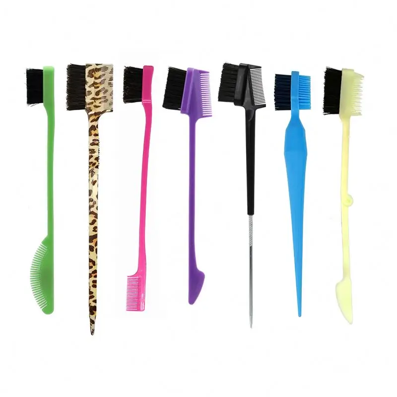 

3Pcs Hair Brush Comb Teasing Brush Set Dual Edge Hairline Brush And Rat Tail Comb For Hair Stylist Women Kid Travel