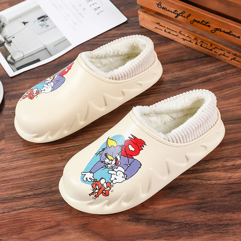 

Winter Animal Slides Footwear Fashion Flat Fur Plush Cute Cotton slippers