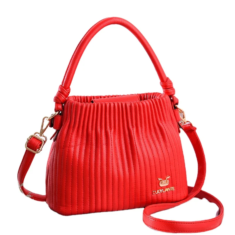 

BTL14614Fashion Crinkle Design Leather Ladies Handbag Crossbody Handbag