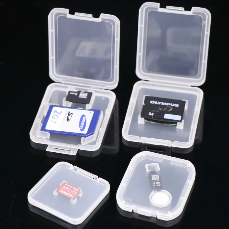 

SD Hard Case Protective TF Memory Card Packaging SIM NM Memory Card Case Holder XQD CF Card Plastic SD Box For Micro Nano SD