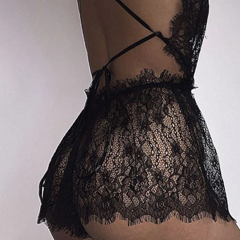 

Hot Selling Mature Female Lace Sexy Lingerie Sleep Dress With Temptation