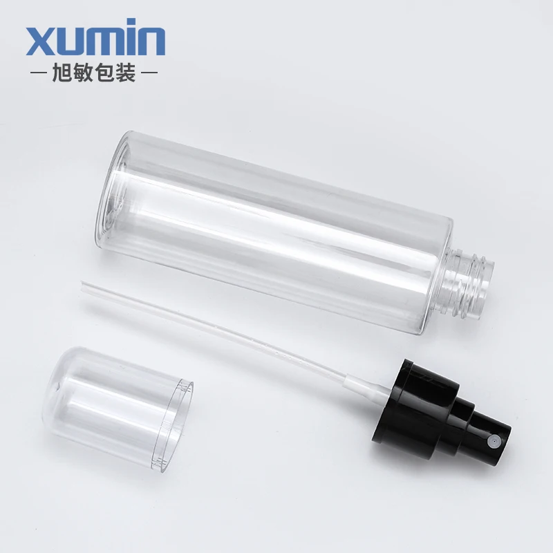 

new style luxury cosmetic packaging clear spray bottle 100ml 150ml 200ml 250 ml pet plastic spray bottle