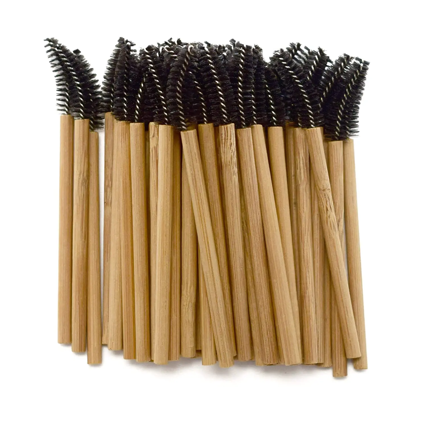 

Eco Friendly Single-Use Bamboo Curved Mascara Wands Bendable Eye lash wand