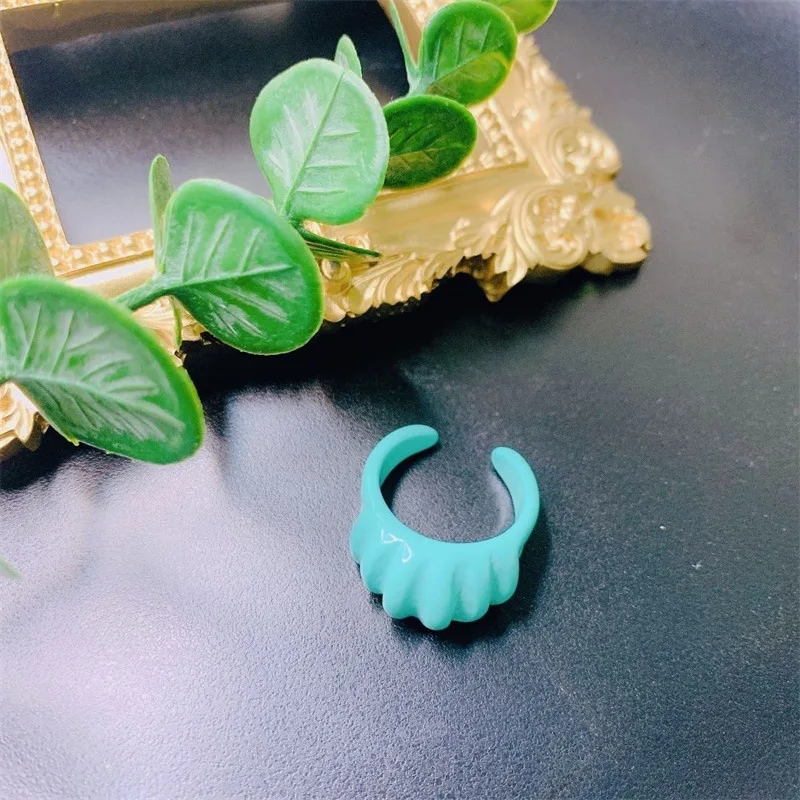 

Ding yi 2021 edition web celebrity girl mustard color restoring ancient ways pentagram resin ring jewelry lovely index finger